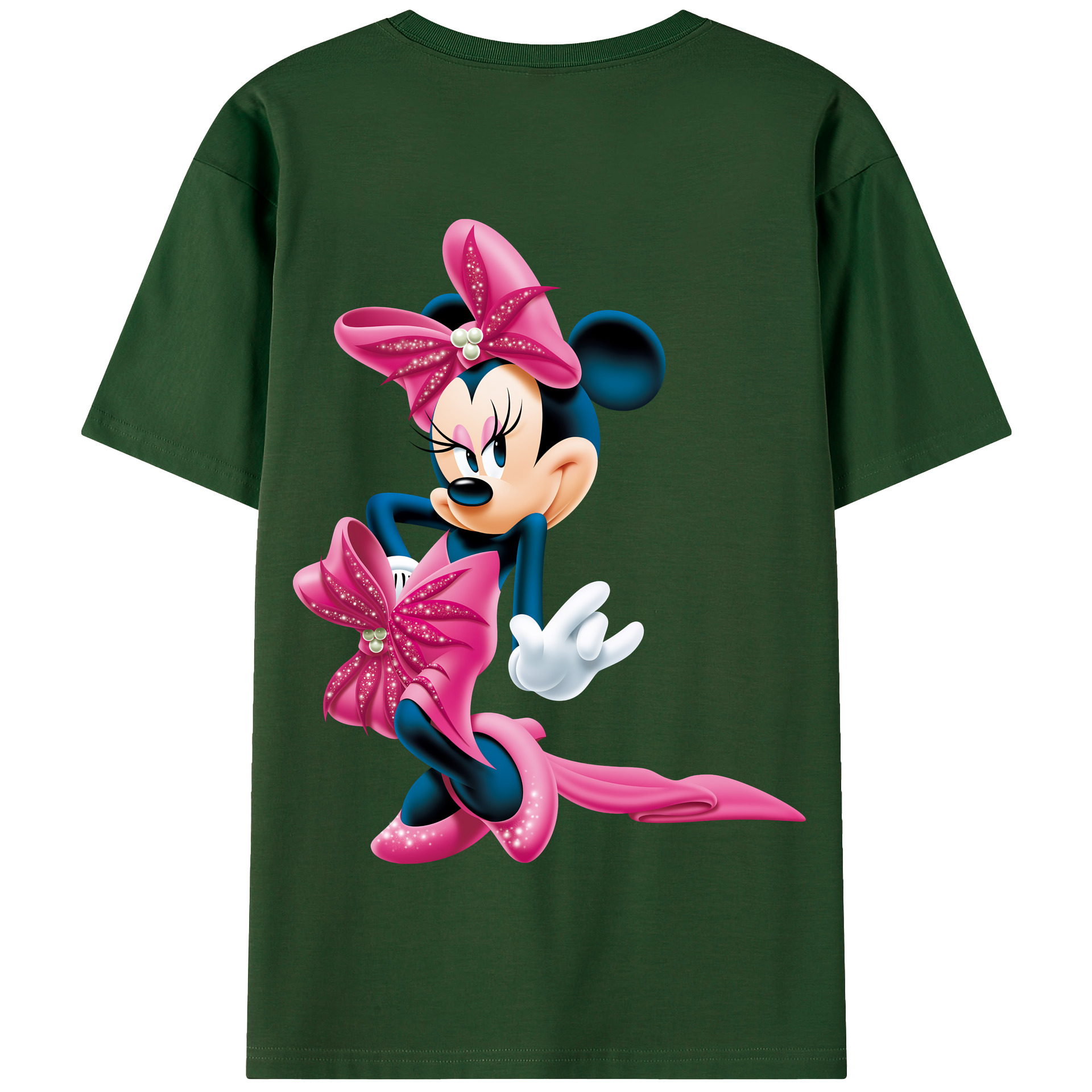 （画像用） ミッキーマウス Mickey Mouse 綿100％半袖Tシャツ（背面プリント）